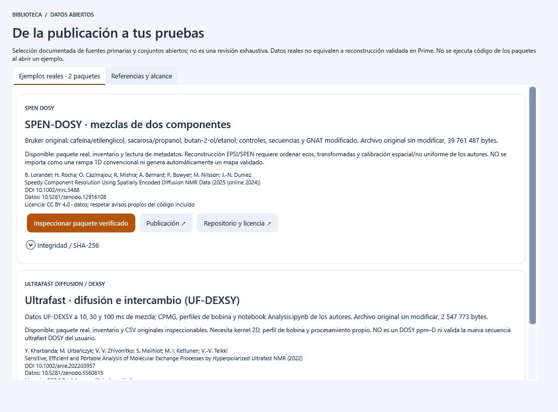 DiffAtOnce Prime 0.10.1 · SPEN and ultrafast: data with provenance · Published-data library