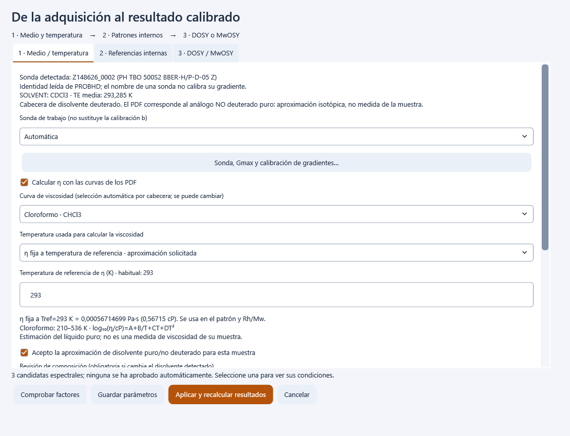 DiffAtOnce Prime 0.10.1 · Medium, temperature and viscosity · Real-case settings